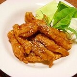 鶏ササミ肉の甘辛スティック